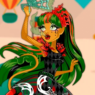 Monster High Jinafire Long Dress Up - Juegos de vestir elegante