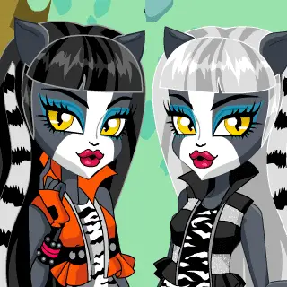Monster High Werecat Sisters Dress Up - Juegos de vestir gatos