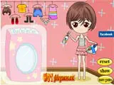 Adorable washing girl - Juegos de vestir princesas
