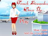 French stewardess dressup - Juegos de vestir superheroes
