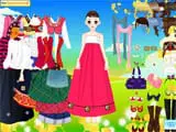 Girl wearing korean costumes - Juegos de vestir y maquillar