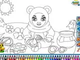 Honey bear coloring - Juegos de vestir y maquillar
