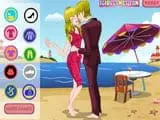 Hot beach kissing - Juegos de vestir en la playa