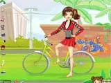 Mae the sporty biker - Juegos de vestir realistas