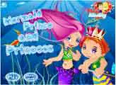 mermaid prince and princess - Juegos de vestir y comprar