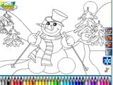Snowman coloring game - Juegos de vestir a Barbie