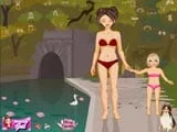 Mom and baby evening walk - Juegos de vestir y maquillar